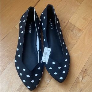 Torrid Black and White Polka Dot Flats